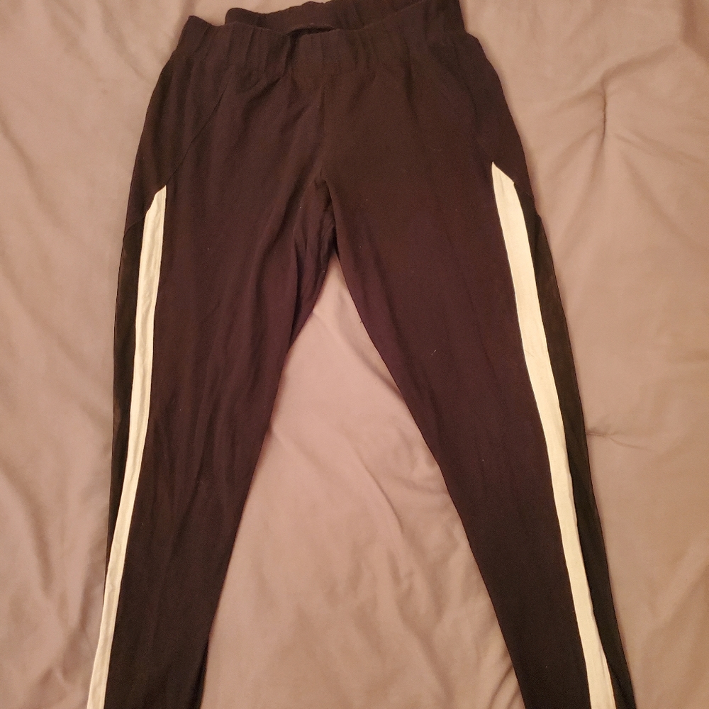 Torrid Legging Mesh Inset White Stripe